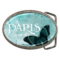Paris Butterfly Belt Buckle (oval) by zenandchic