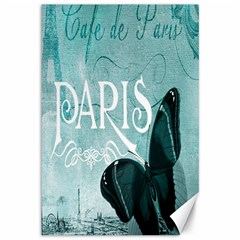 Paris Butterfly Canvas 12  X 18  (unframed)