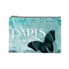 Paris Butterfly Cosmetic Bag (large) by zenandchic