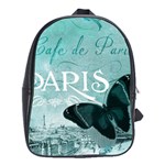 Paris Butterfly School Bag (Large) Front