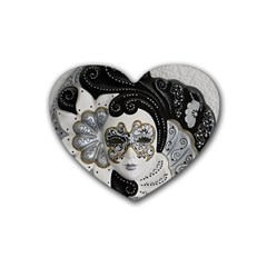 Venetian Mask Drink Coasters 4 Pack (heart)  by StuffOrSomething