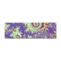 Sea Shell Spiral, Abstract Violet Cyan Stars Bumper Sticker by DianeClancy