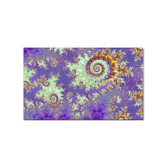 Sea Shell Spiral, Abstract Violet Cyan Stars Sticker 10 Pack (rectangle) by DianeClancy