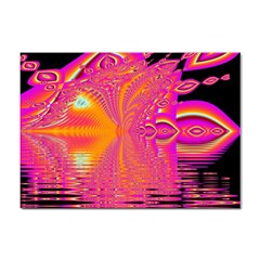 Magenta Boardwalk Carnival, Abstract Ocean Shimmer A4 Sticker 10 Pack by DianeClancy