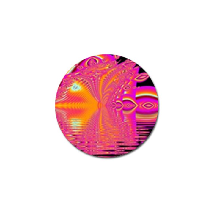 Magenta Boardwalk Carnival, Abstract Ocean Shimmer Golf Ball Marker