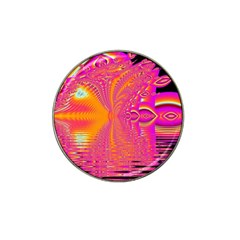 Magenta Boardwalk Carnival, Abstract Ocean Shimmer Golf Ball Marker 4 Pack (for Hat Clip) by DianeClancy