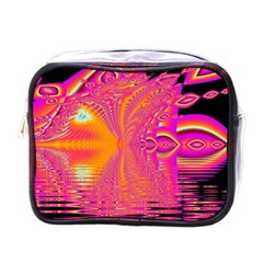 Magenta Boardwalk Carnival, Abstract Ocean Shimmer Mini Travel Toiletry Bag (one Side) by DianeClancy