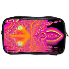 Magenta Boardwalk Carnival, Abstract Ocean Shimmer Travel Toiletry Bag (one Side) by DianeClancy