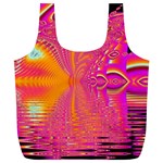 Magenta Boardwalk Carnival, Abstract Ocean Shimmer Reusable Bag (XL) Back