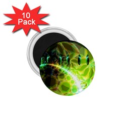 Dawn Of Time, Abstract Lime & Gold Emerge 1 75  Button Magnet (10 Pack) by DianeClancy