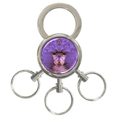 Artsy Purple Awareness Butterfly 3-ring Key Chain by FunWithFibro