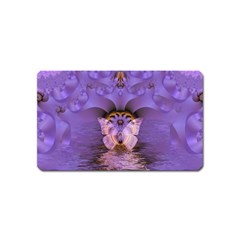 Artsy Purple Awareness Butterfly Magnet (name Card) by FunWithFibro