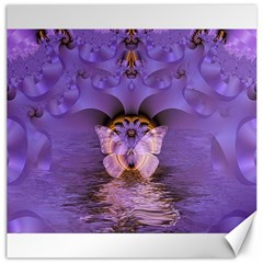 Artsy Purple Awareness Butterfly Canvas 12  X 12  (unframed) by FunWithFibro