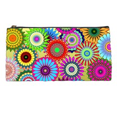 Psychedelic Flowers Pencil Case by StuffOrSomething