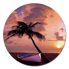 Sunset At The Beach Magnet 5  (round) by StuffOrSomething