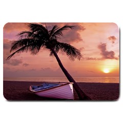 Sunset At The Beach Large Door Mat by StuffOrSomething