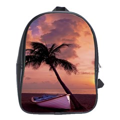 Sunset At The Beach School Bag (large) by StuffOrSomething