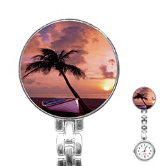 Sunset At The Beach Stainless Steel Nurses Watch by StuffOrSomething