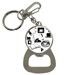 Books And Coffee Bottle Opener Key Chain