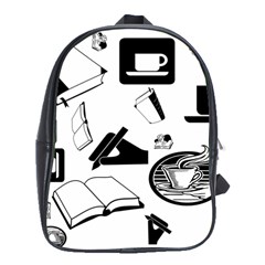 Books And Coffee School Bag (large) by StuffOrSomething