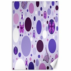 Purple Awareness Dots Canvas 20  X 30  (unframed) by FunWithFibro