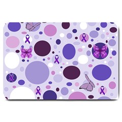 Purple Awareness Dots Large Door Mat by FunWithFibro