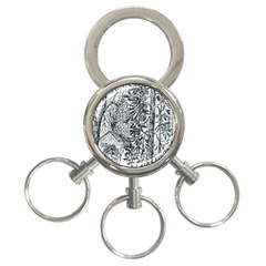  castle Yard In Winter  By Ave Hurley Of Artrevu   3-ring Key Chain by ArtRave2