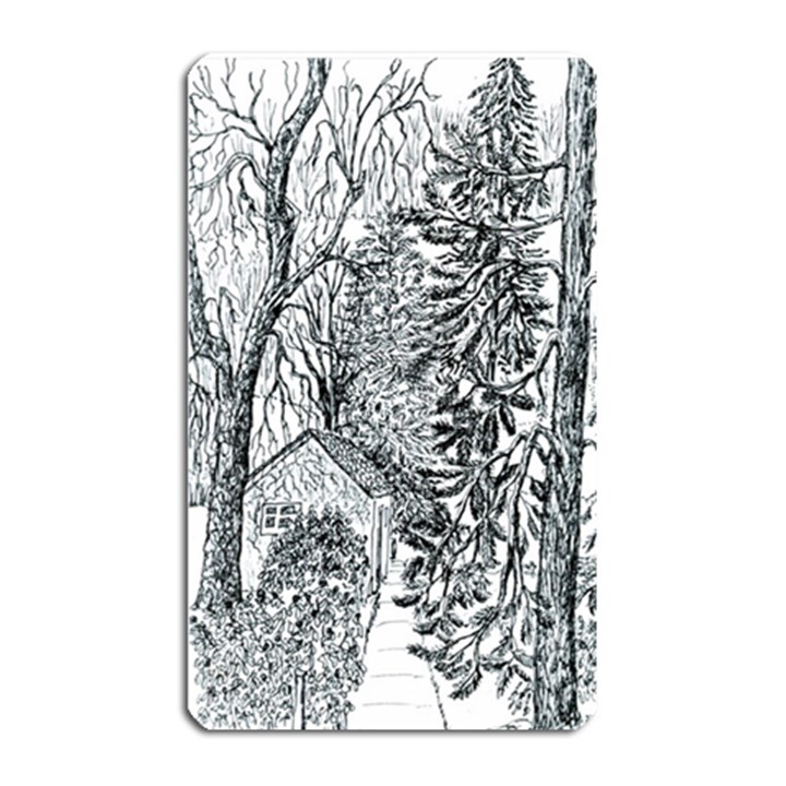  Castle Yard in Winter  by Ave Hurley of ArtRevu ~ Magnet (Rectangular)