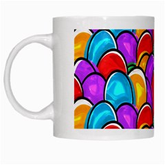 Colored Easter Eggs White Coffee Mug by StuffOrSomething