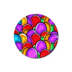 Colored Easter Eggs Drink Coasters 4 Pack (round) by StuffOrSomething