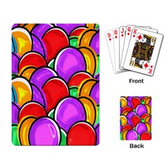 Colored Easter Eggs Playing Cards Single Design by StuffOrSomething