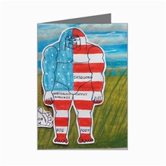 2 Painted Flag Big Foots Everglade Mini Greeting Card by creationtruth