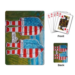 2 Painted Flag Big Foots Everglade Playing Cards Single Design by creationtruth