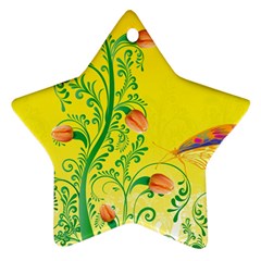 Whimsical Tulips Star Ornament (two Sides) by StuffOrSomething