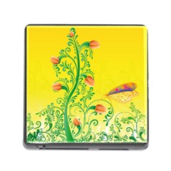 Whimsical Tulips Memory Card Reader With Storage (square) by StuffOrSomething