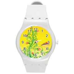 Whimsical Tulips Plastic Sport Watch (medium)