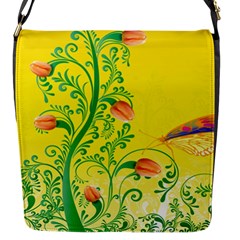 Whimsical Tulips Flap Closure Messenger Bag (small) by StuffOrSomething