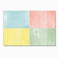 Pastel Textured Squares Postcards 5  X 7  (10 Pack) by StuffOrSomething