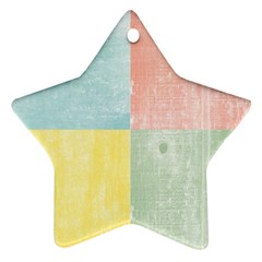 Pastel Textured Squares Star Ornament (two Sides) by StuffOrSomething