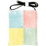 Pastel Textured Squares Shoulder Sling Bag Front