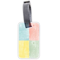Pastel Textured Squares Luggage Tag (two Sides) by StuffOrSomething