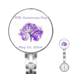 Fms Awareness 2014 Stainless Steel Nurses Watch by FunWithFibro