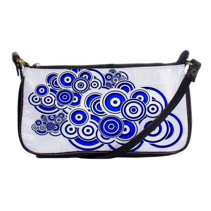 Trippy Blue Swirls Evening Bag