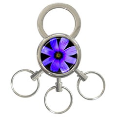 Purple Bloom 3-ring Key Chain