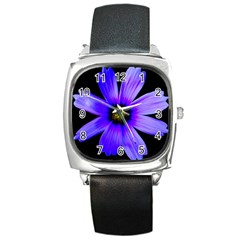 Purple Bloom Square Leather Watch by BeachBum