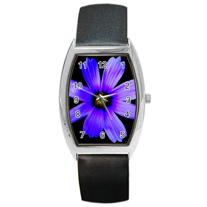 Purple Bloom Tonneau Leather Watch