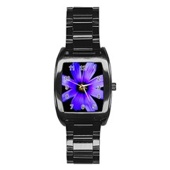 Purple Bloom Stainless Steel Barrel Watch by BeachBum