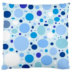 Bubbly Blues Large Cushion Case (single Sided)  by StuffOrSomething