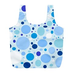 Bubbly Blues Reusable Bag (l) by StuffOrSomething