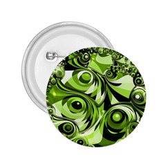 Retro Green Abstract 2 25  Button